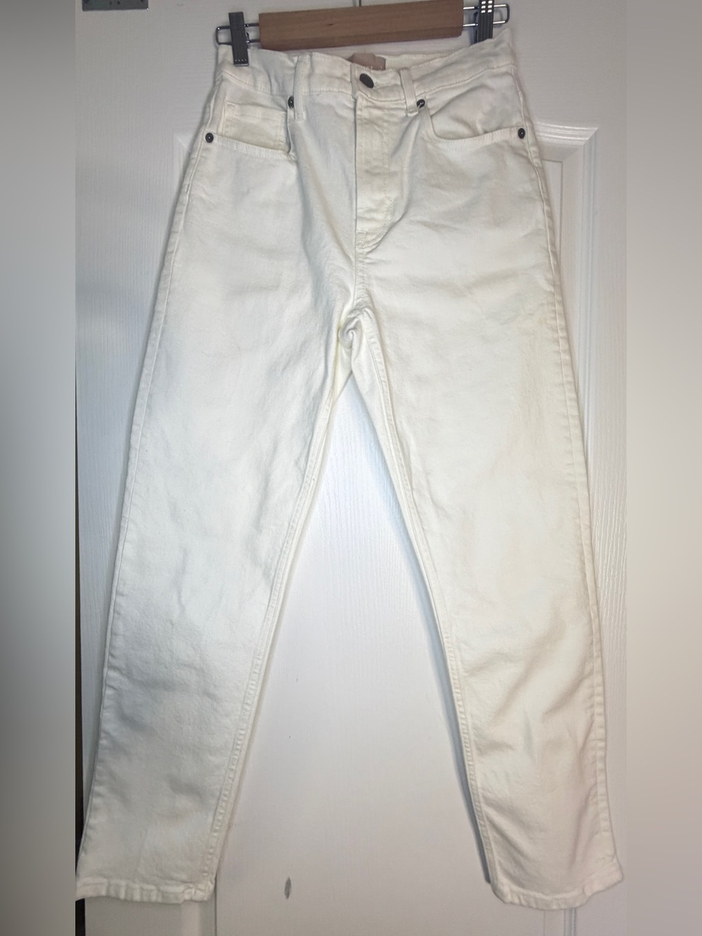 Everlane The Cheeky Jean Women’s 27 Ecru Off White Straight Leg High Rise Denim